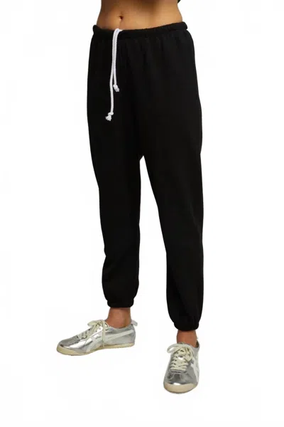 Perfectwhitetee Johnny French Terry Sweatpants In True Black
