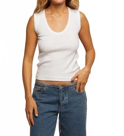 Perfectwhitetee Jordan Pointelle Tank In White
