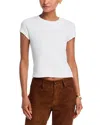 Perfectwhitetee Mindy Waffle Short Sleeve Tee In White