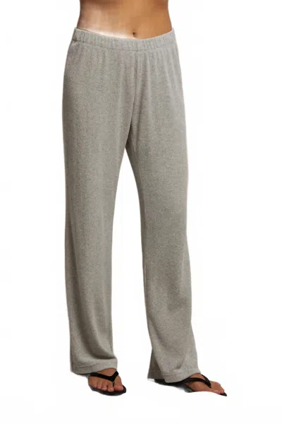 Perfectwhitetee Katie Loop Terry Pants In Heather Grey In Gray