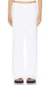 Perfectwhitetee Amber French Terry Wide Leg Trouser In Off White In White