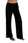 Perfectwhitetee Katie Loop Terry Straight Leg Pant In True Black