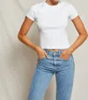 Perfectwhitetee Ribbed Baby Tee White In White