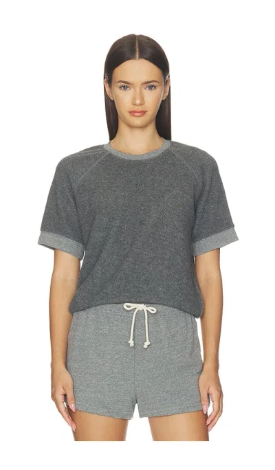 Perfectwhitetee Kurzarmshirt Aus Core-fleece Kennedy In Grey