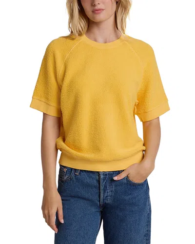 Perfectwhitetee Kennedy Fleece Sweatshirt In Yellow