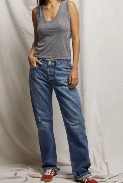Perfectwhitetee Khara Lightweight Cotton Tank In Heather Grey In Gray
