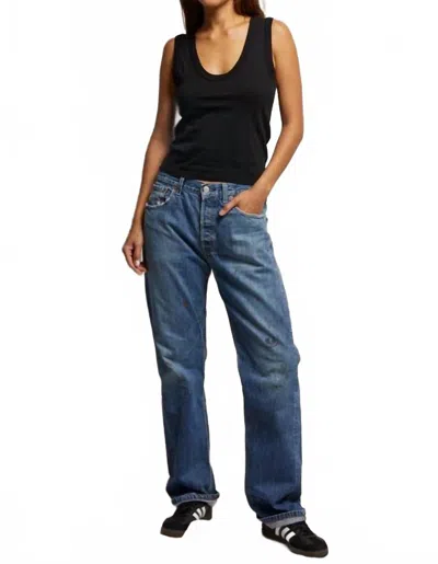 Perfectwhitetee Khara Lightweight Cotton Tank In True Black