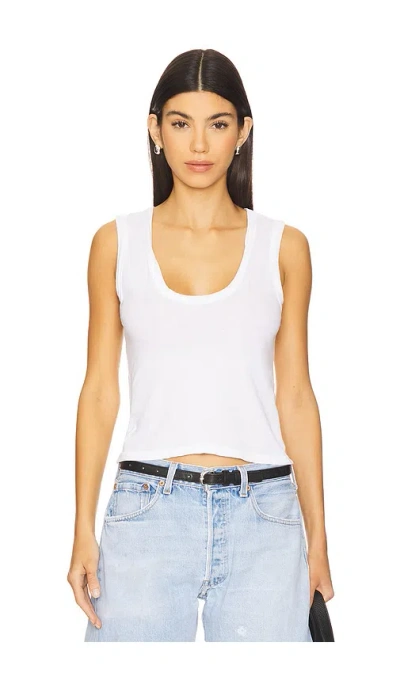 Perfectwhitetee Khara Scoop Tank In White