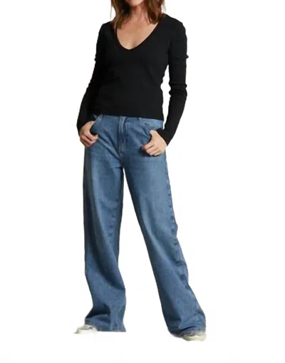 Perfectwhitetee Kitt Blondie Long Sleeve Tee In Black