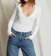 Perfectwhitetee Kitt Blondie Long Sleeve Tee In White In White