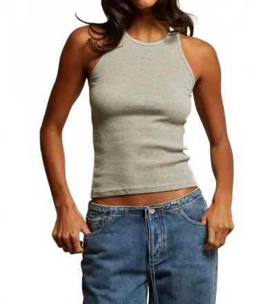 Perfectwhitetee Kravitz Fine Fib Tank Top In Heather Grey In Gray