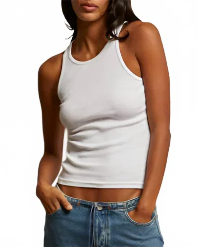 Perfectwhitetee Kravitz Rib Tank In White