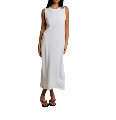 Perfectwhitetee Lanell Supima Tank Dress In White In Multi