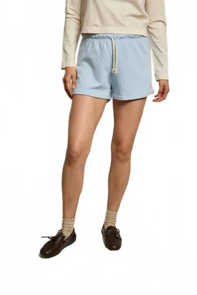 Perfectwhitetee Layla French Terry Short In Powder Blue