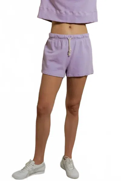 Perfectwhitetee Layla French Terry Shorts In Ultraviolet In Purple