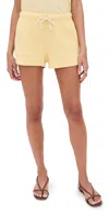 Perfectwhitetee Layla French Terry Sweat Shorts Banana In Yellow