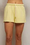 Perfectwhitetee Layla French Terry Sweat Shorts In Banana In Yellow