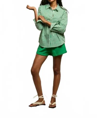 Perfectwhitetee Layla French Terry Sweat Shorts In Grass In Green