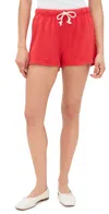 Perfectwhitetee Layla French Terry Sweat Shorts Poppy Red