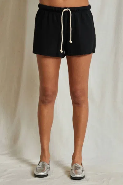 Perfectwhitetee Layla French Terry Sweatshort In Black