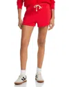 Perfectwhitetee Layla French Terry Sweat Shorts Poppy Red In Red