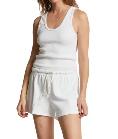 Perfectwhitetee Layla Shorts In Heather Grey In White