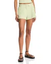 Perfectwhitetee French Terry Sweat Shorts Pistachio In Pistachio