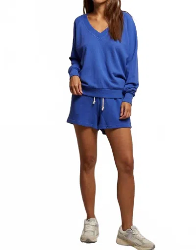 Perfectwhitetee Layla Sweat Shorts In Violet Blue