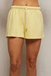 Perfectwhitetee Layla Terry Shorts In Banana In Yellow