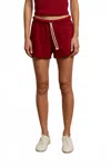 Perfectwhitetee Layla French Terry Sweat Shorts In Maple In Burgundy