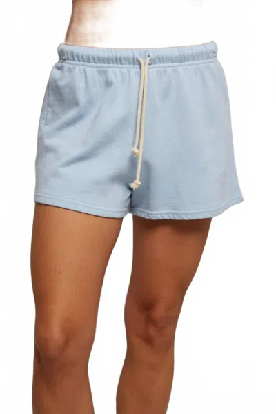 Perfectwhitetee Layla Terry Shorts In Sky Blue