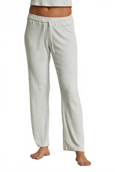 Perfectwhitetee Leann Sweater Rib Pant In H. Ash In Gray