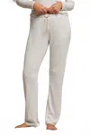 Perfectwhitetee Leann Sweater Rib Straight Leg Pant In Ash In White