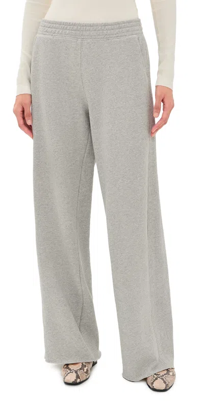 Perfectwhitetee Leni French Terry Sweatpants Heather Grey In Gray