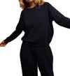 Perfectwhitetee Lennon Terry Raglan Sweatshirt In Navy In Blue