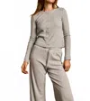 Perfectwhitetee Lila Pointelle Cardigan In Heather Grey In Gray