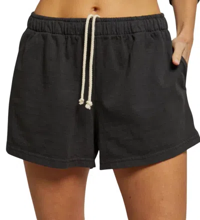 Perfectwhitetee Liz Tennessee Jersey Pull On Short In Vintage Black