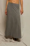 Perfectwhitetee Liza Slub Maxi Skirt In Heather Grey In Gray