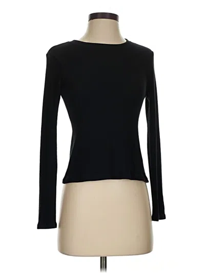 Pre-owned Perfectwhitetee Long Sleeve Top Black Boatneck Tops