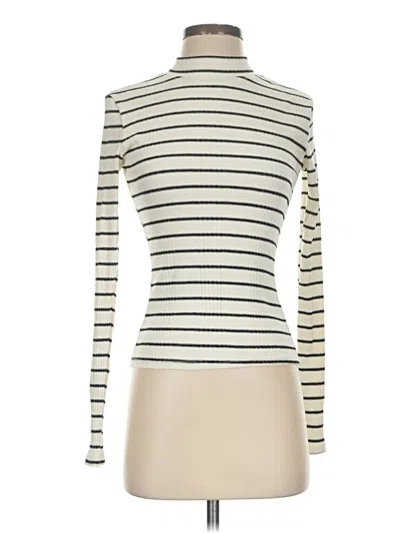 Pre-owned Perfectwhitetee Long Sleeve Top Ivory Turtleneck Tops