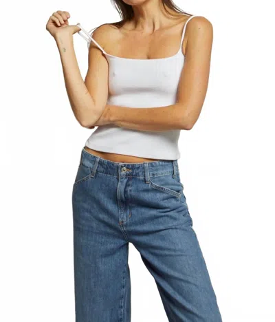 Perfectwhitetee Lucille Jersey Tank Top In White