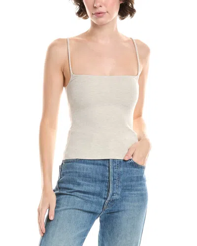 Perfectwhitetee Lucille Ribbed Skinny Tank In Neutral