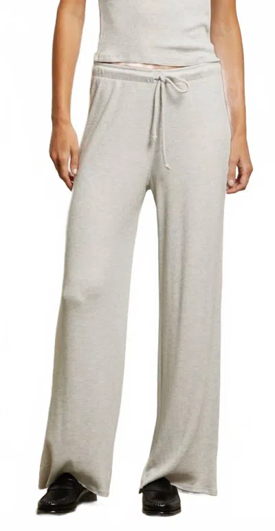 Perfectwhitetee Maddie Brushed Waffle Drawstring Pant In Ash In Gray