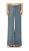 Perfectwhitetee Maddie Waffle Drawstring Pant In Blue