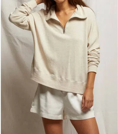 Perfectwhitetee Maren French Terry Sweatshirt In Oatmeal