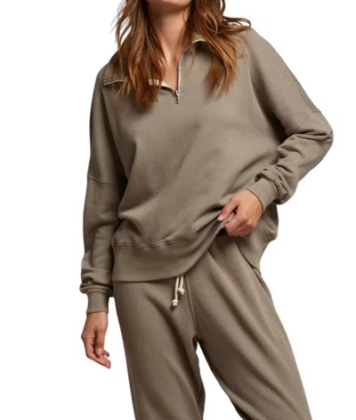 Perfectwhitetee Maren Sweatshirt In Mushroom In Grey