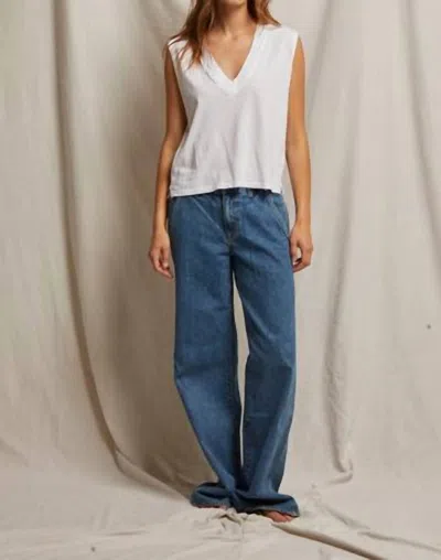 Perfectwhitetee Margot V-neck Tee In Whi In Multi