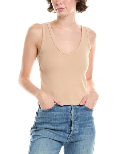 Perfectwhitetee Maria V Neck Tank In Neutral