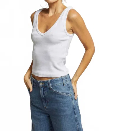 Perfectwhitetee Maria V-neck Tank Top In White