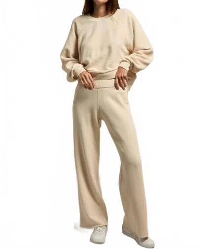Perfectwhitetee Marley Fleece Wide Leg Sweatpants In Sugar In Pink